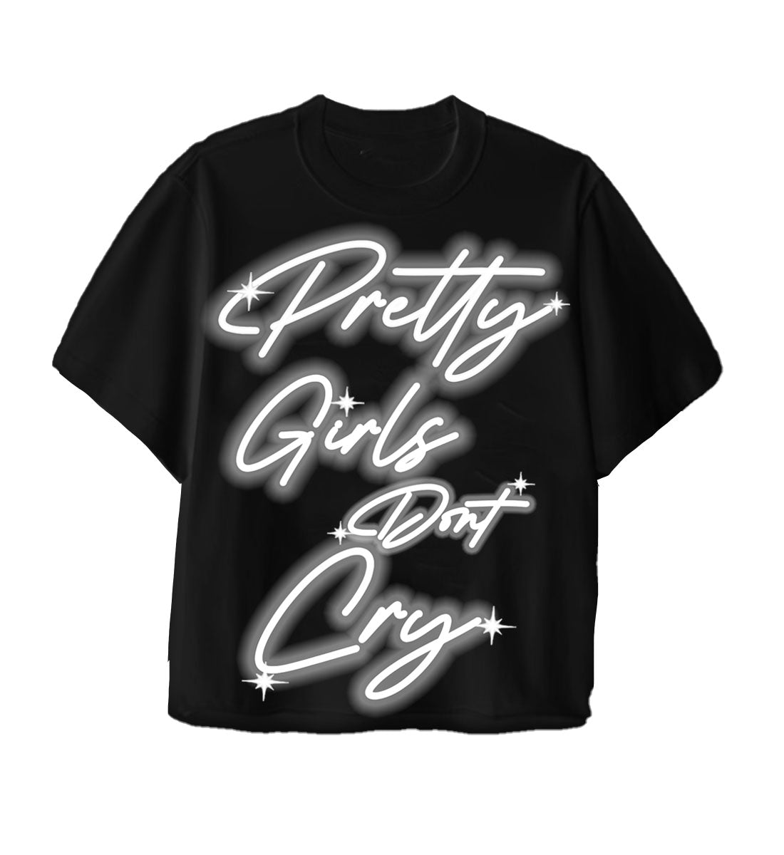 Pretty Girls cropped tee- (blk)